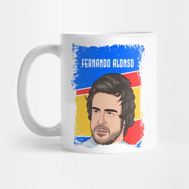 Fernando Alonso Illustration Tribute by Mandra